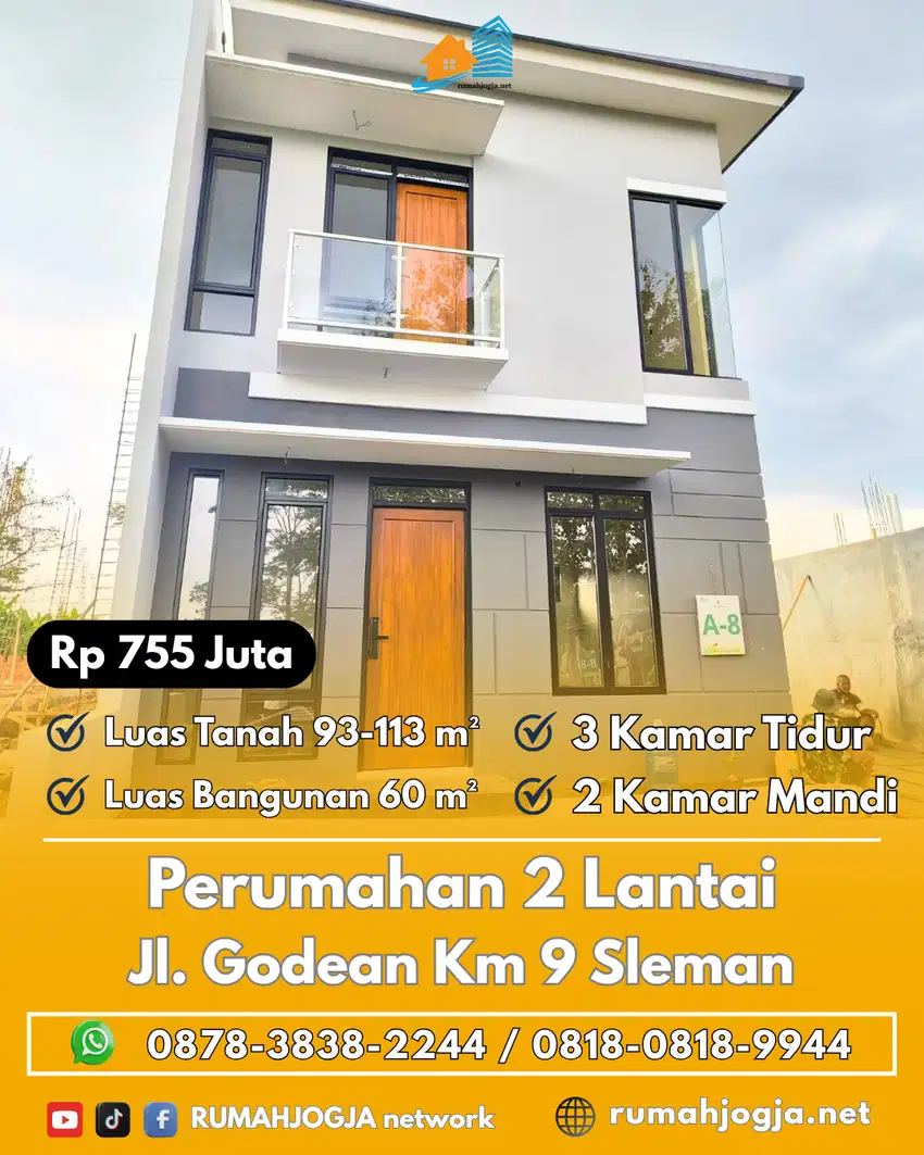 Rumah 2 Lantai Ter Murah Jogja Dekat Al Azhar Yogyakarta World Schools