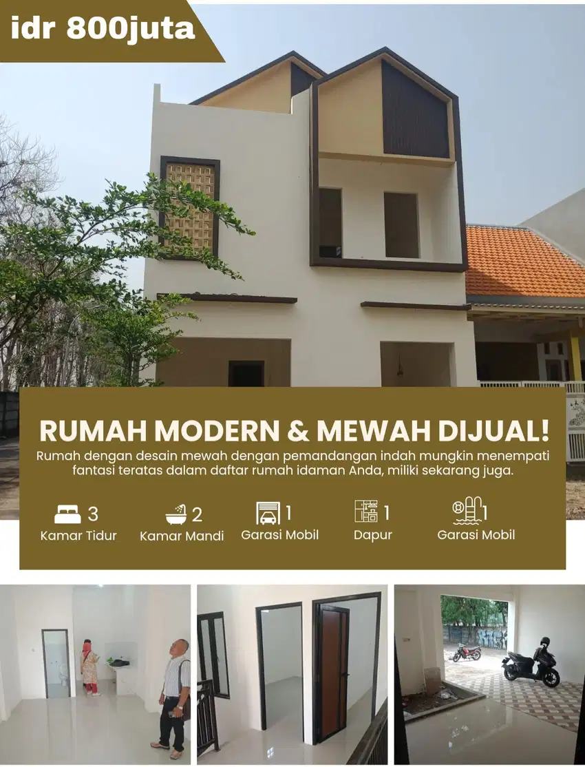 Rumah mewah 2 lantai harga BPJS