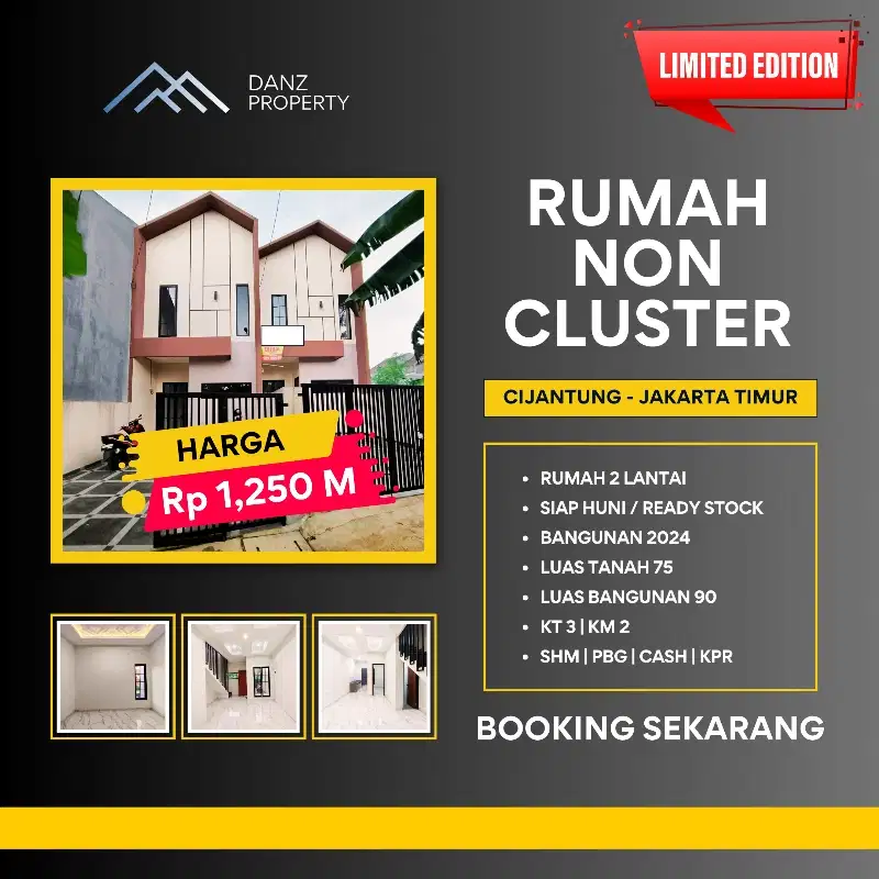 Dijual Rumah 2 Lantai Siap Huni Cijantung Jakarta Timur
