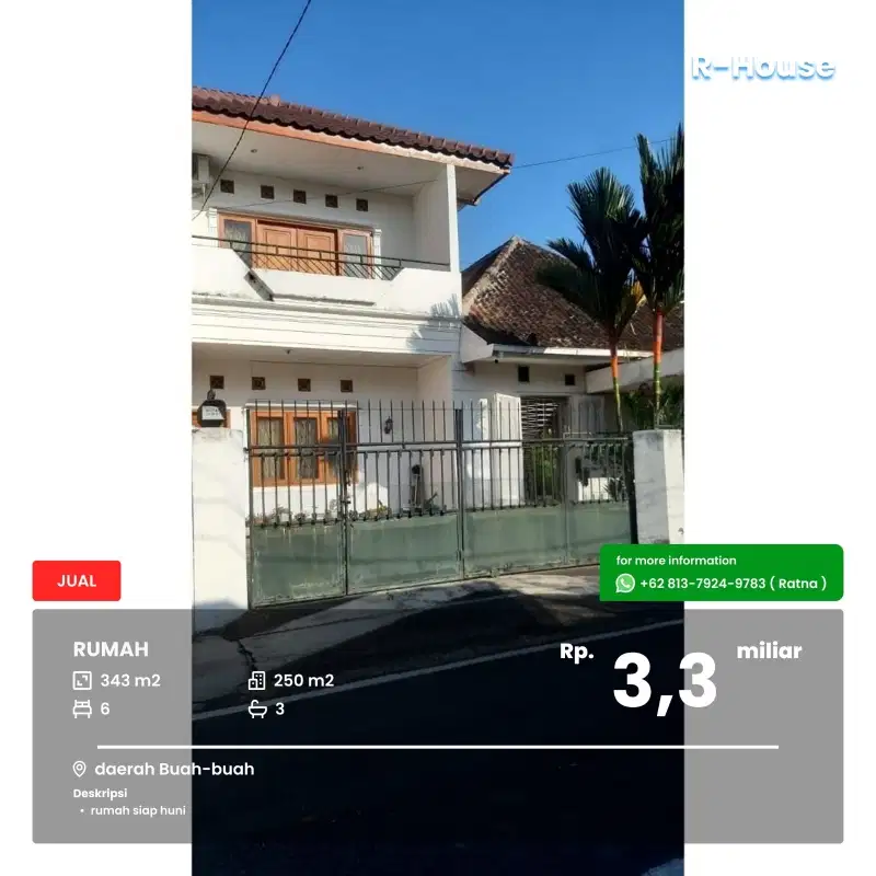 Rumah siap huni daerah Buah-buahan