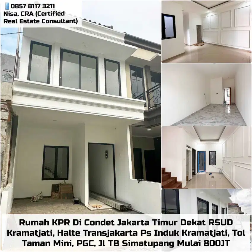 KPR Rumah Di Condet Jaktim Dekat RSUD Halte Pasar Kramat Jati TOL TMII