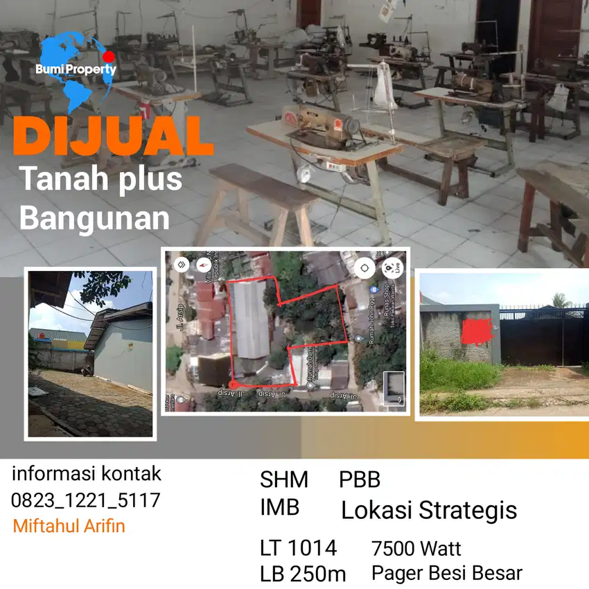 Jual Tanah Bekas Garmen lingkungan nyaman