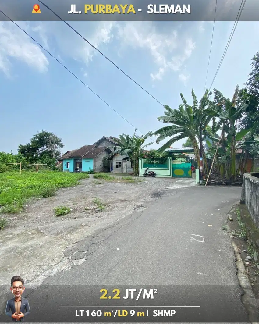 Dijual Tanah Luasan Ideal untuk rumah tinggal Barat Pemda Sleman