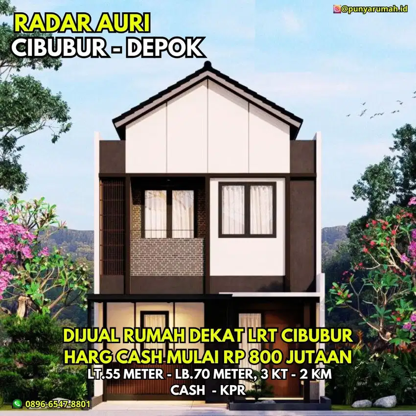 Rumah Dijual Murah Di Radar Auri Cibubur Depok Mulai 800 Jutaan DP 0%