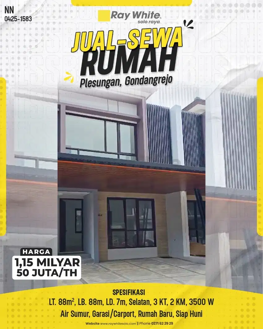 Dijual Rumah Baru 2 Lantai Bagus Siap Huni Dekat Kampus UNS Solo