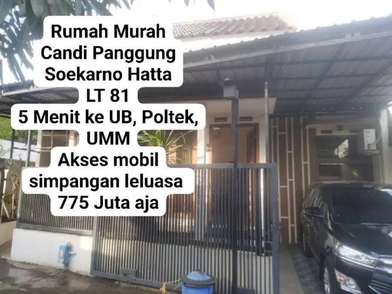 Rumah Murah Candi Panggung Soekarno Hatta Malang Kota
