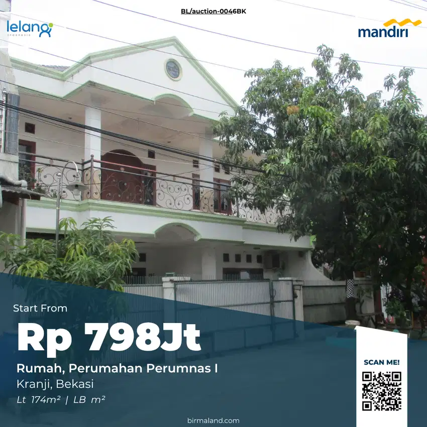 Rumah Dijual, Perumahan Perumnas I, Kranji, Bekasi Barat, Bekasi