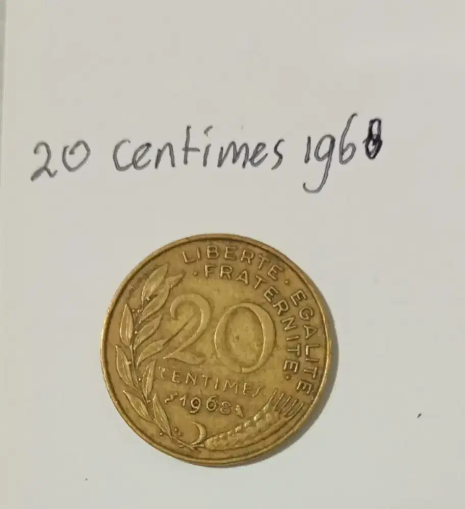 Coin France 20 Centimes 1968