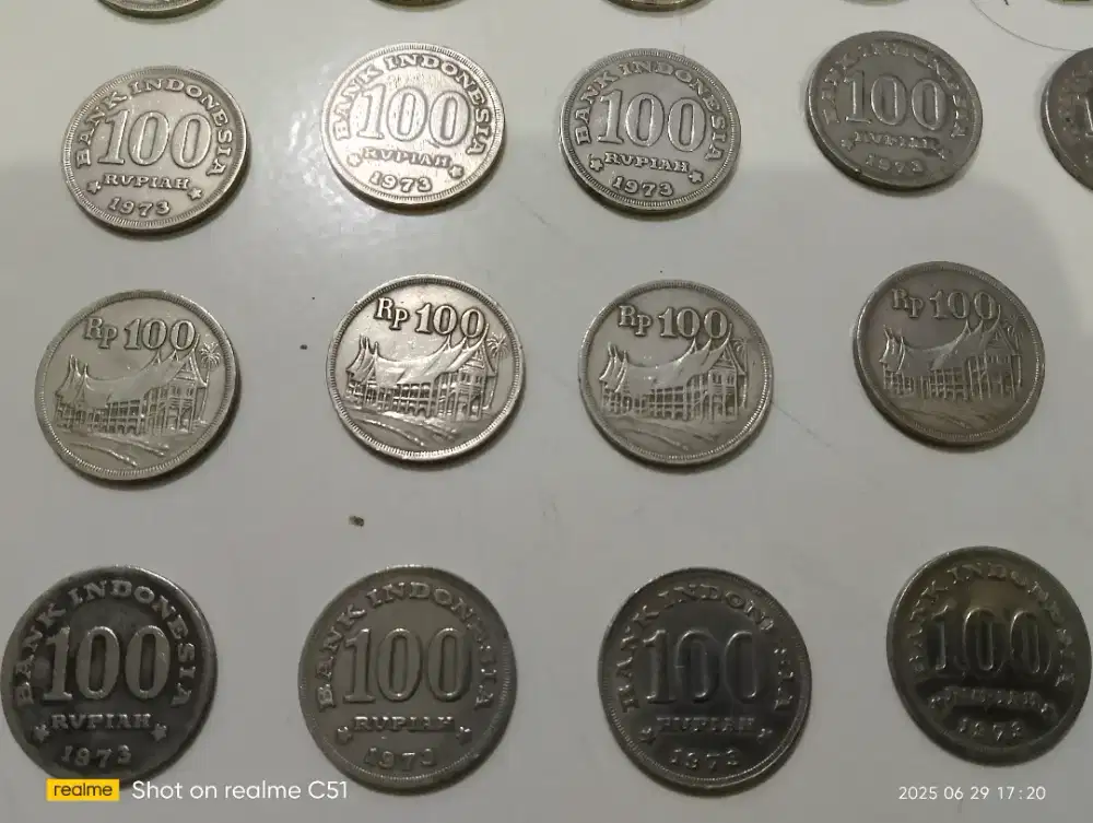 Koin 100 Perak Tahun 1973 (250k/keping)