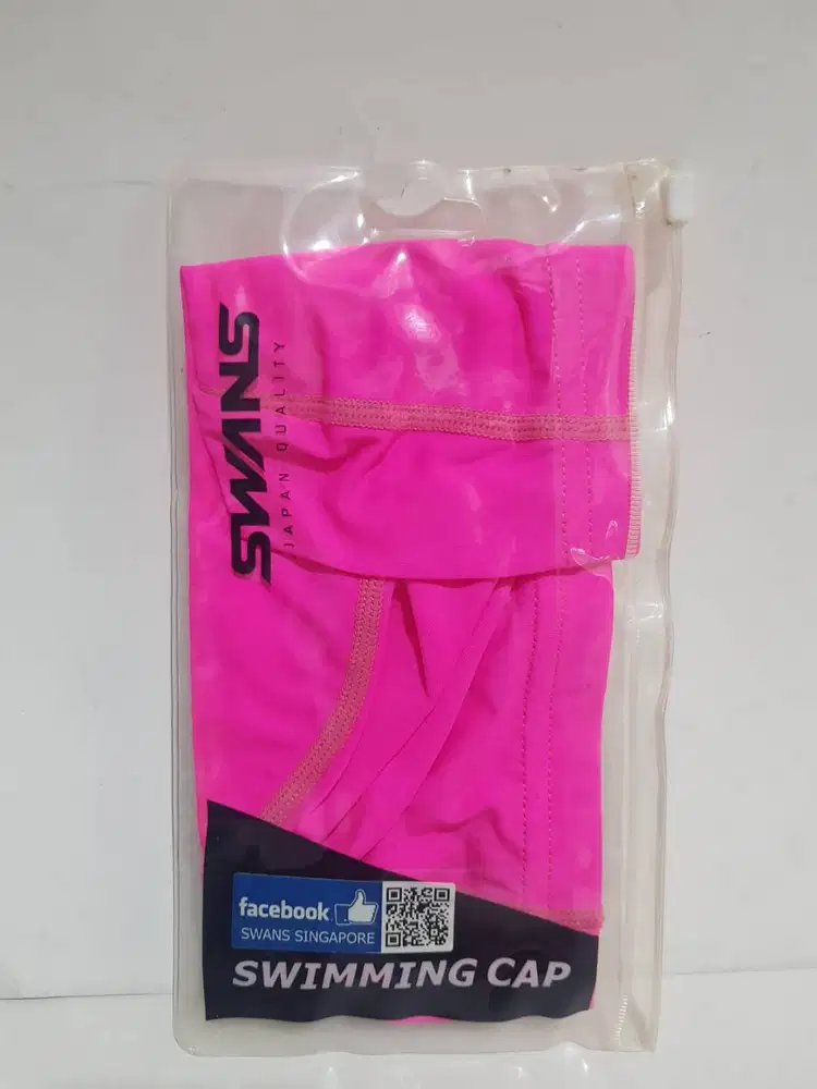 SWANS decathlon Lycra Swimming Cap topi renang pink