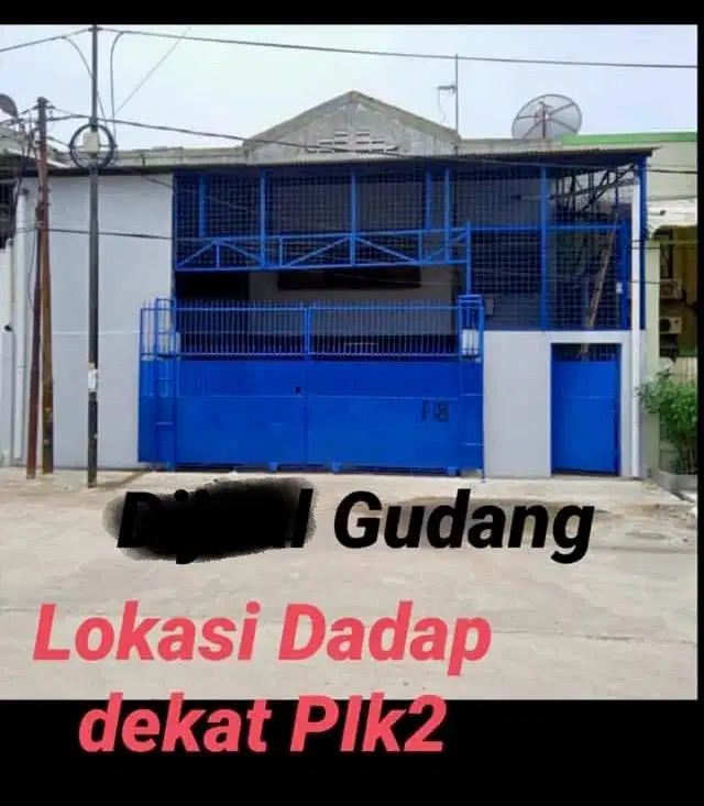 Disewakan gudang pantai indah dadap