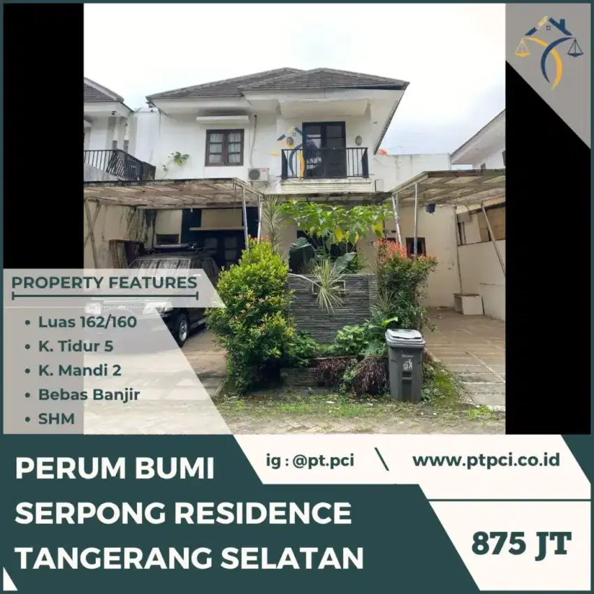 DIJUAL RUMAH DI PERUM BUMI SERPONG RESIDENCE TANGERANG SELATAN CESSIE