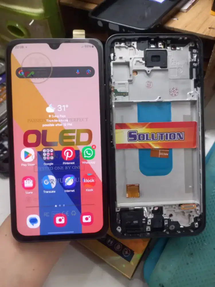 LCD TOUCHSCREEN SAMSUNG A35 ORI OLED + PASANG