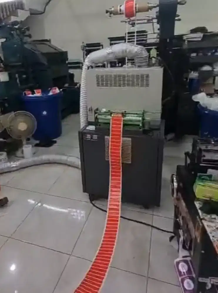 Buat label  industri manufaktur otomotif sparepart barcode kosmetik