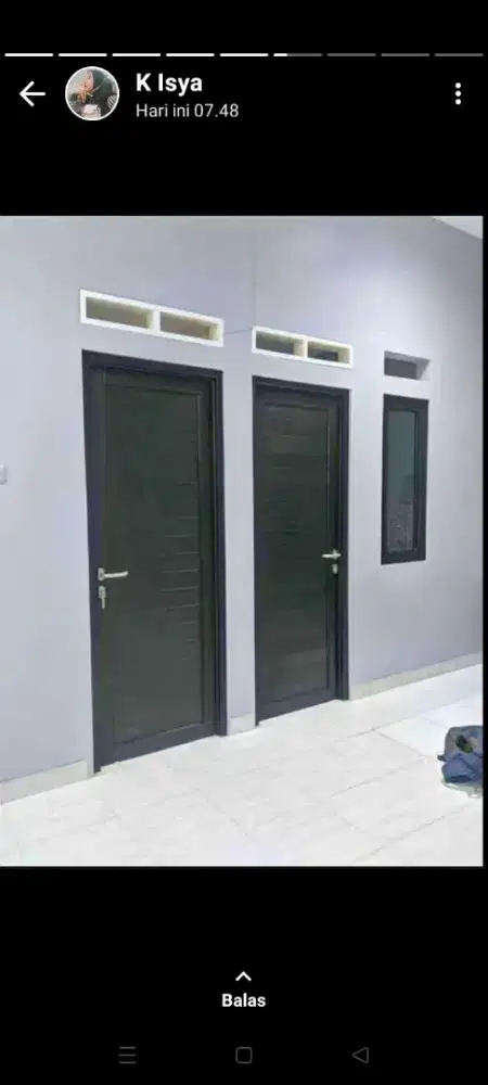 Jual kusen pintu satu dan pintu dua dari bahan aluminium dan kayu