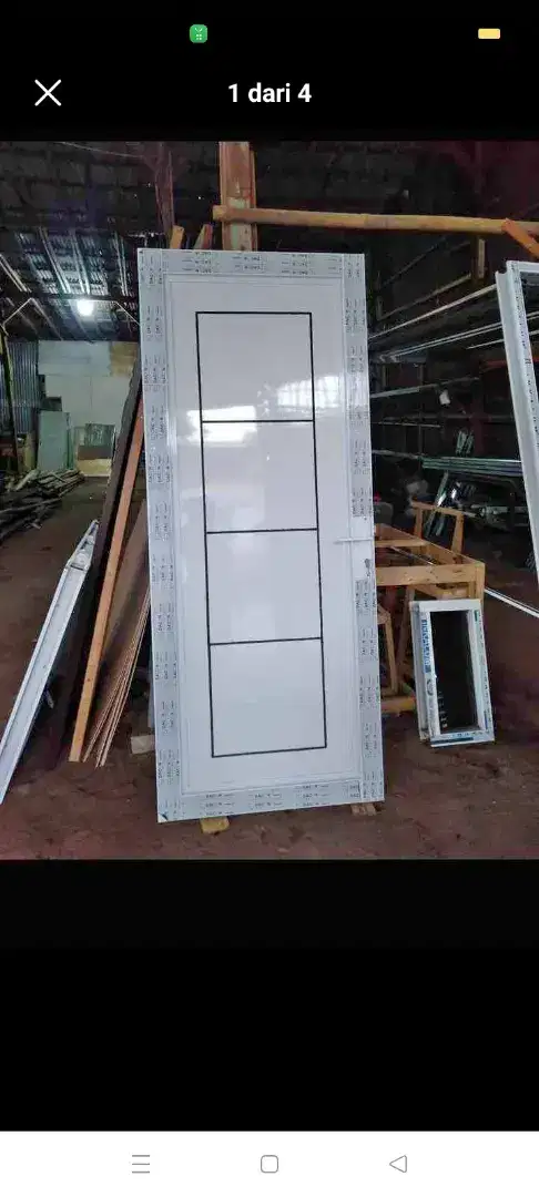 Jual kusen pintu satu dan pintu dua dari bahan aluminium dan kayu