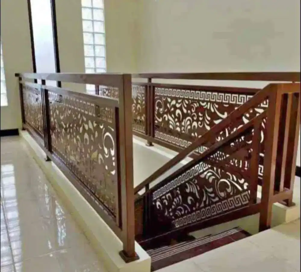 Balkon & Railing tangga laser cutting mewah