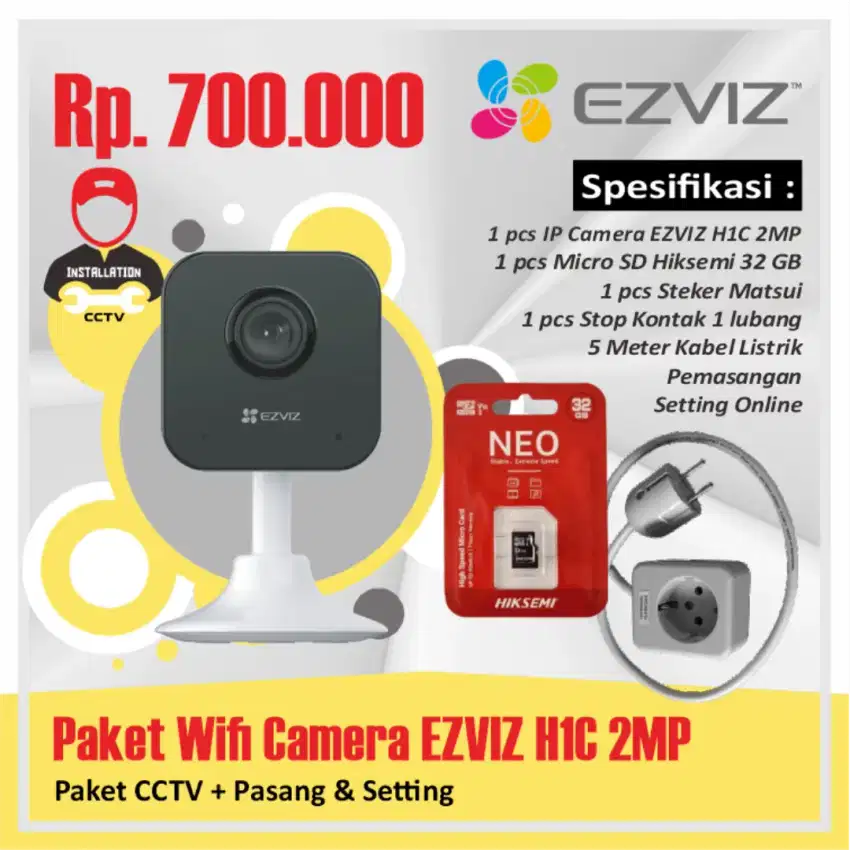 Paket CCTV Wifi Siap pasang Terima Jadi