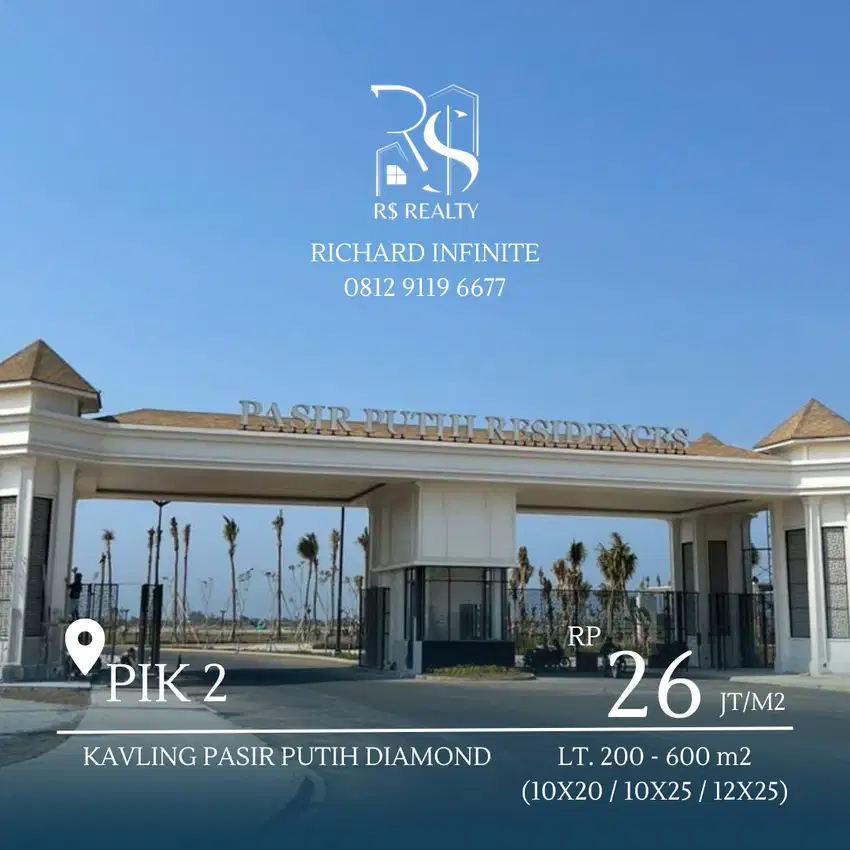 Kavling PIK 2 Pasir Putih Diamond (200-600m2)