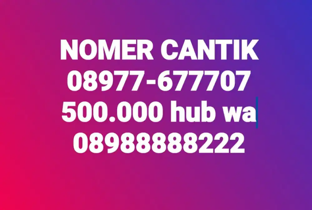 DiJual NomeR CANTIK 3 three