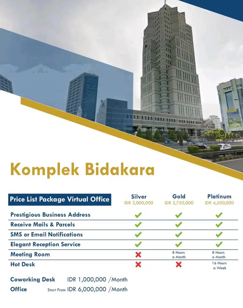 PROMO VO ONLY IDR 2.500.000,- / Tahun MENARA BIDAKARA 2