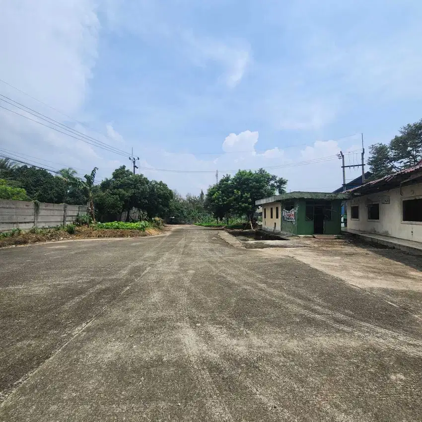 Dijual tanah & bangunan  Ex pabrik di Bogor Jl. Mekarsari Rancabungur