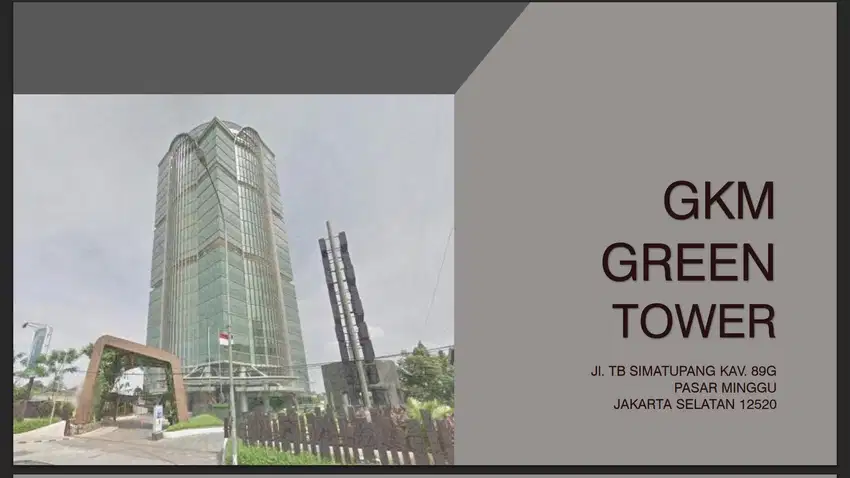 DIJUAL/DISEWAKAN OFFICE SPACE GANDENG DI KGM GREEN TOWER TB SIMATUPANG