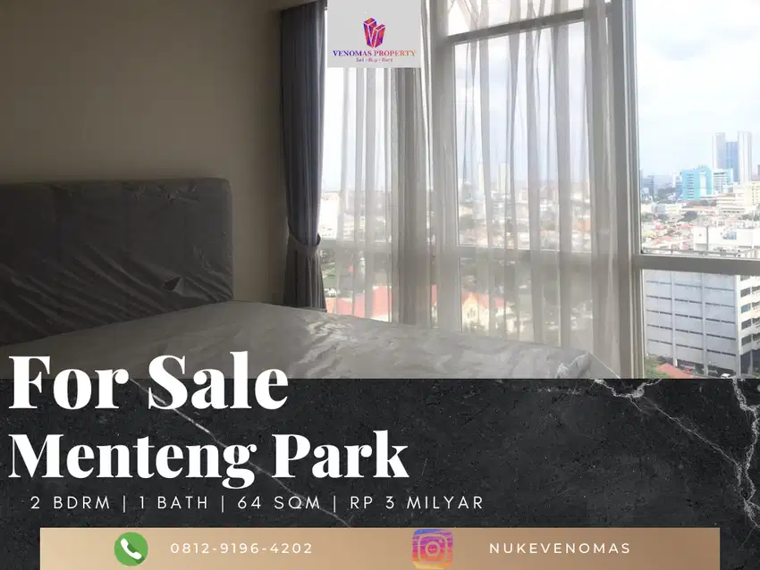 Dijual Apartement Menteng Park 2 Bedroom Furnished Lantai Rendah