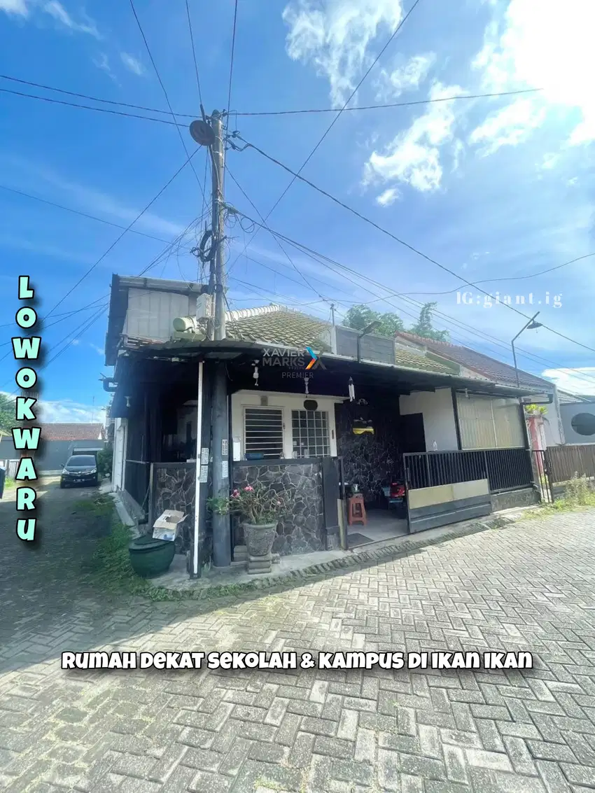 Rumah dekat sekolah & kampus di ikan ikan, lowokwaru Malang