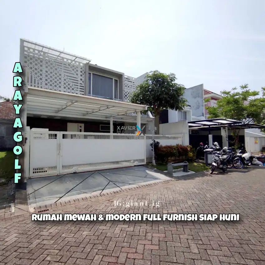 Rumah mewah full furnish di Araya Golf Malang