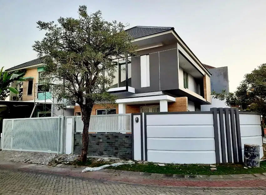 Kertajaya indah regency jual rumah hook baru mewah modern minimalis