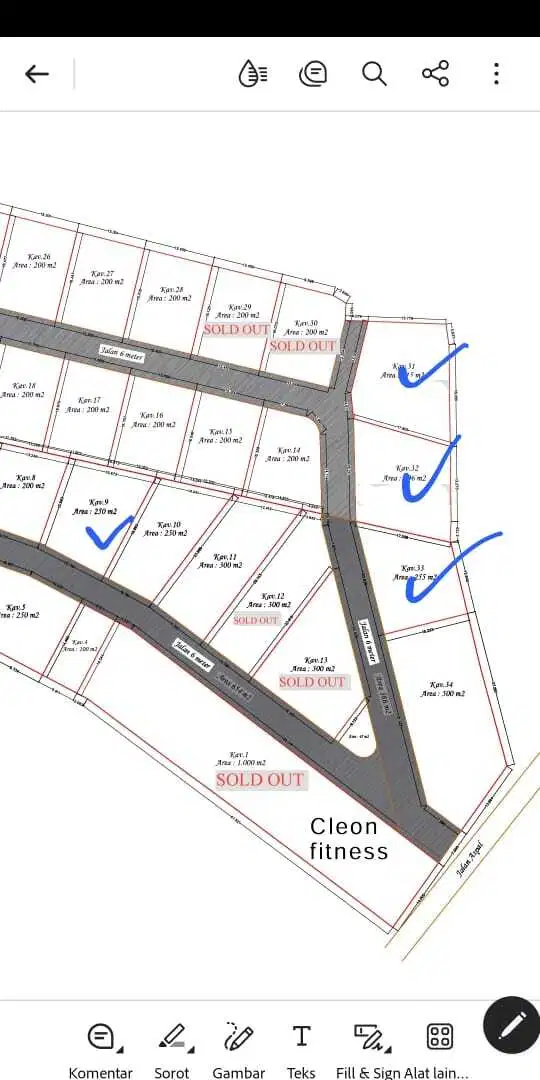 Lease hold land at Padang galak Sanur 2 Ara idr 12mill/Ara/years