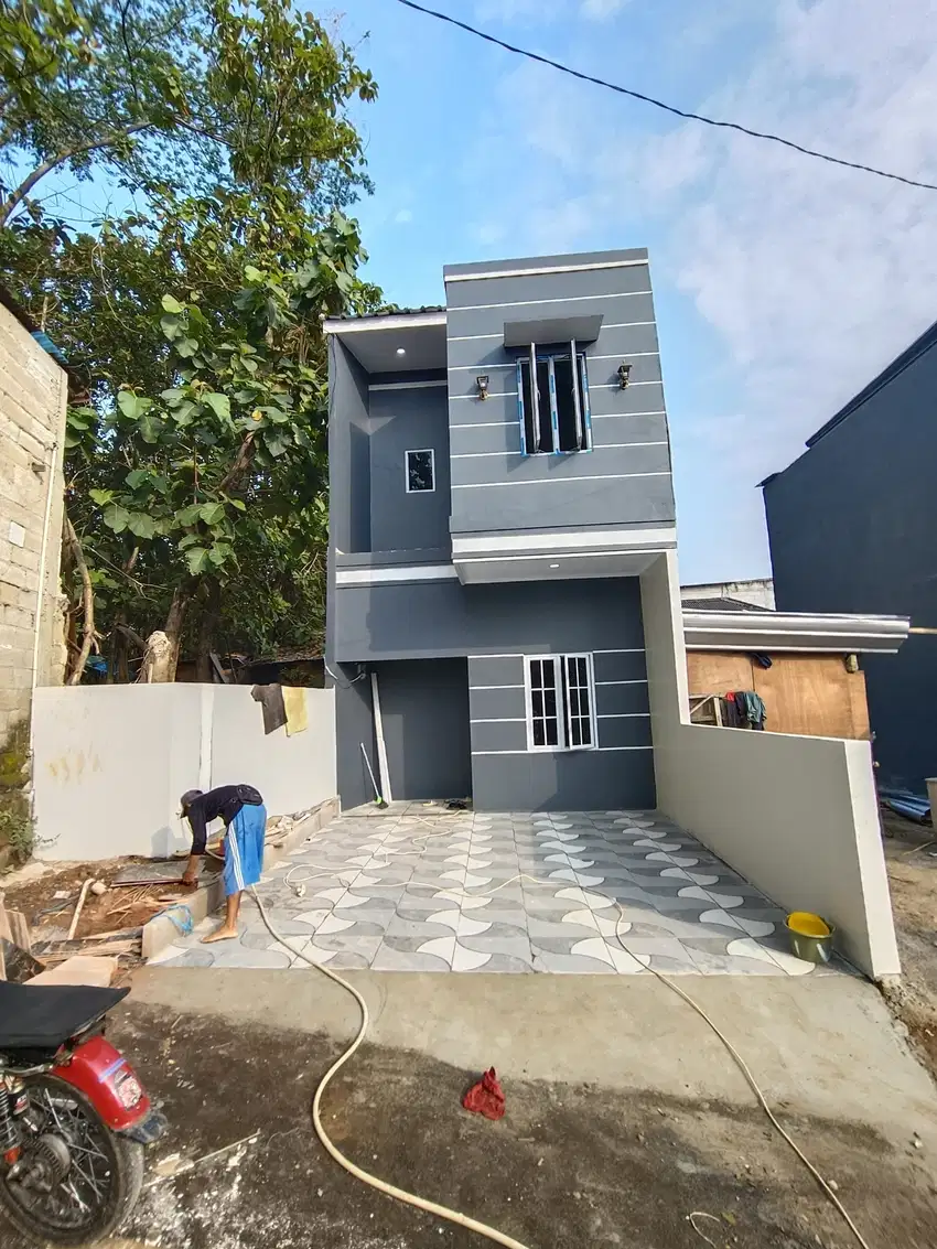 Rumah siap huni baru dp fleksibel  cash kpr 2 kt 2km 2 lantai