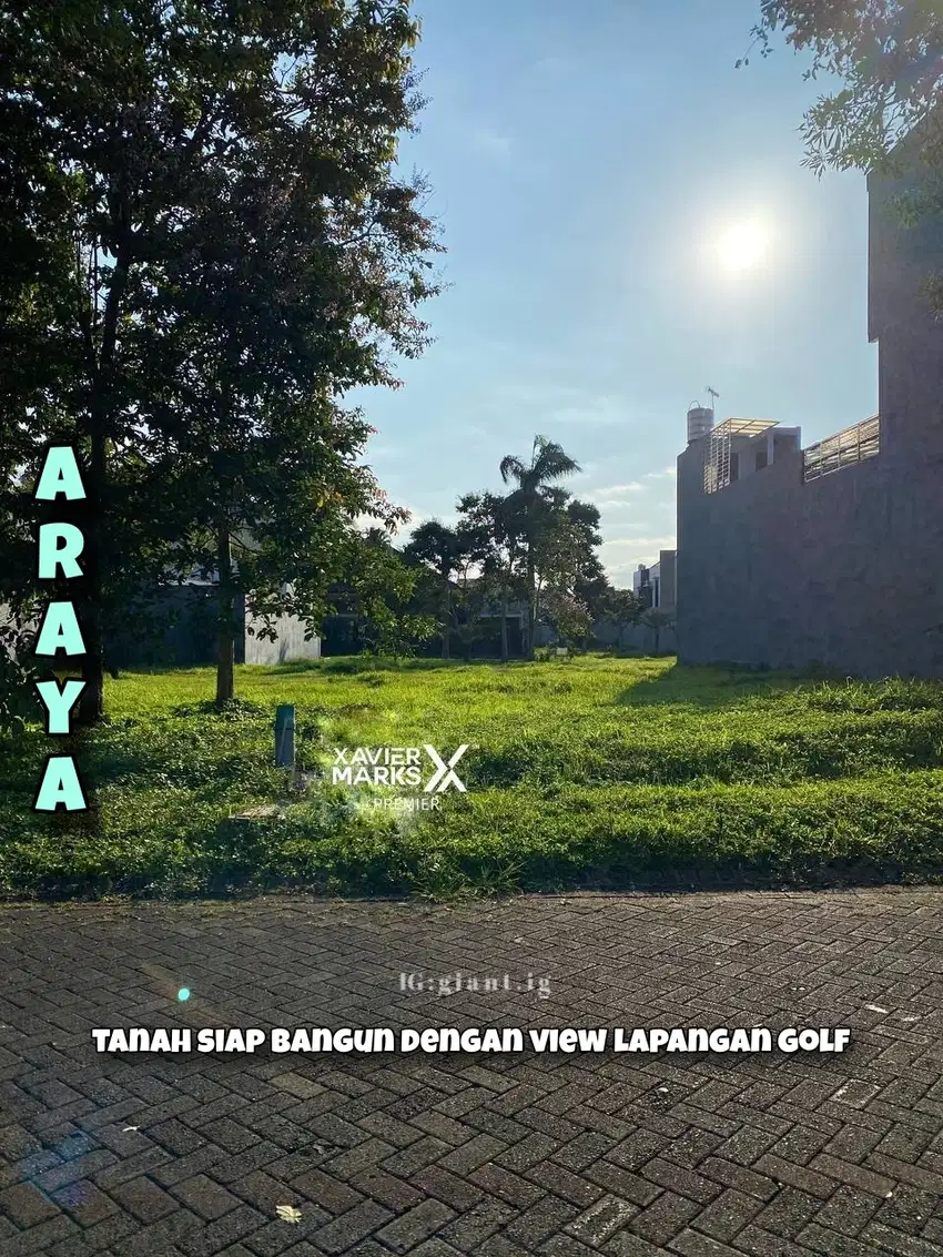 Tanah Kavling lokasi premium view lapangan golf di Araya Malang