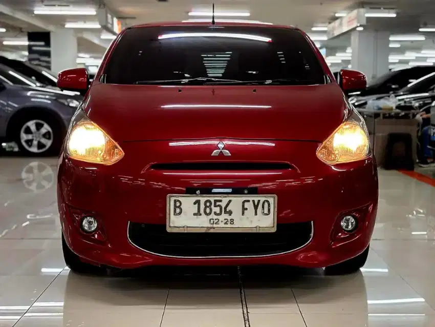 Mitsubishi mirage 2012 matik merah keyless pribadi apik