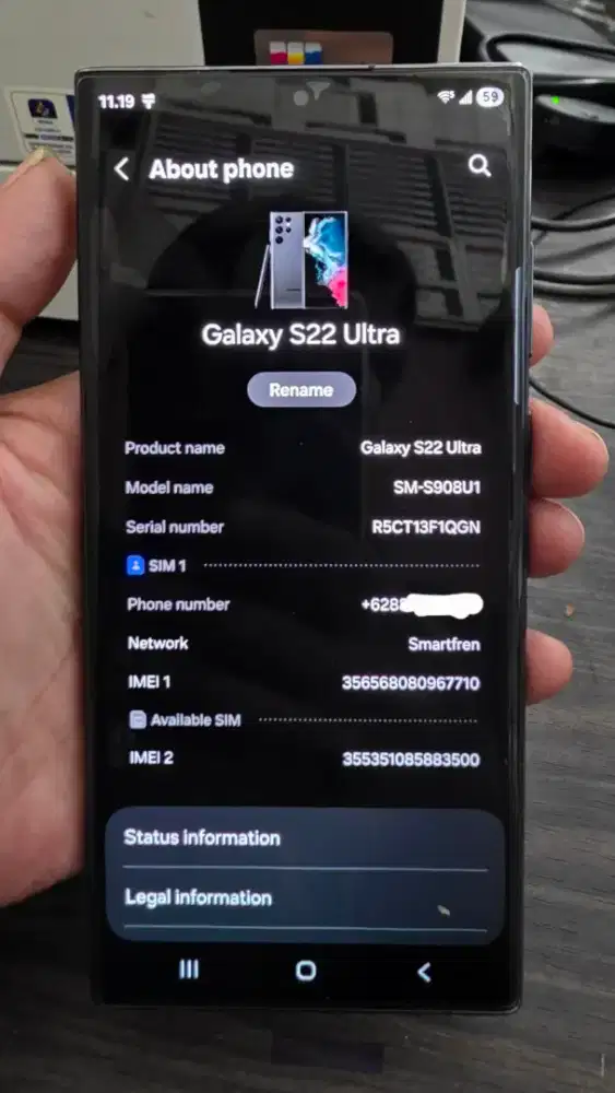 Samsung s22 ultra 12/512 ex inter