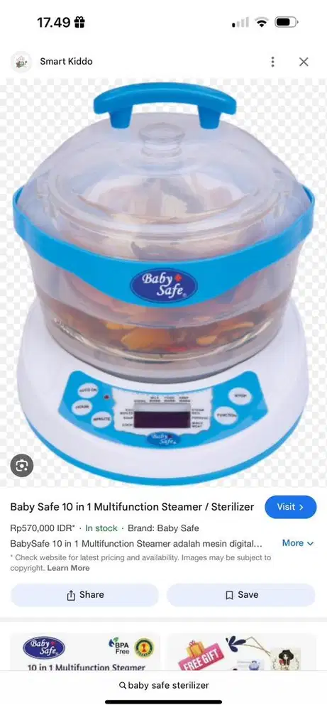 PRELOVED streamer untuk bayi 10in1 semua bisa streamer masak makan
