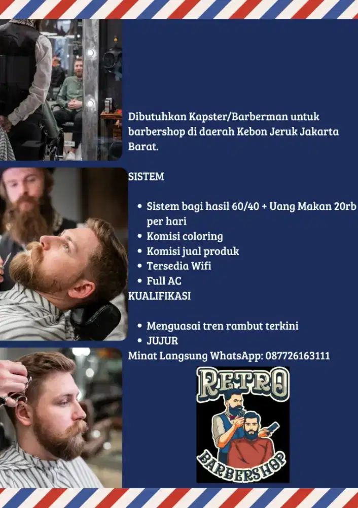 Loker Kapster Barberman Tukang Cukur di Barbershop