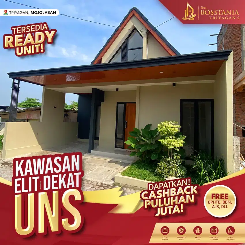 Perumahan Lengkap dengan Taman Mewah dan Club House Area Kampus Uns