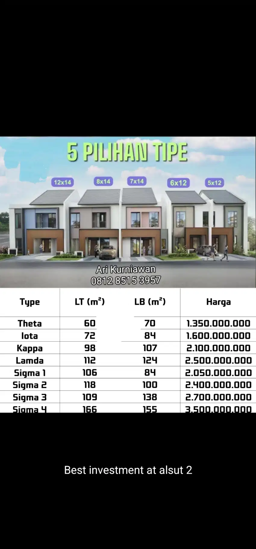 CLUSTER VOLA SUTERA RASUNA ALAM SUTERA 2 BEST OFFER NOW