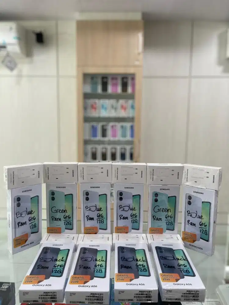 Promo Baru...Samsung A06 4G 6/128 Grs Resmi (Warna : Blue,Green)