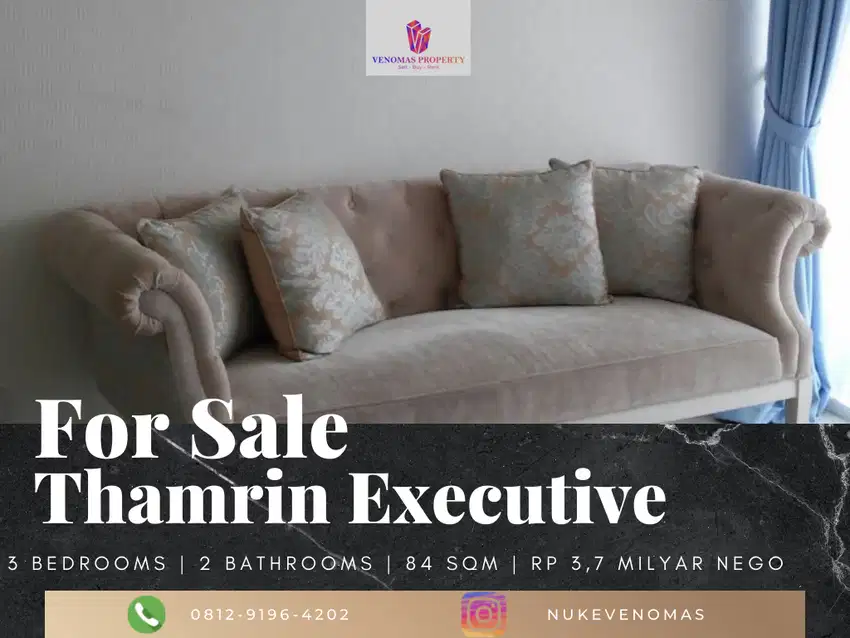 Dijual Apartement Thamrin Executive Suite B 2+1 Bedroom Private Lift