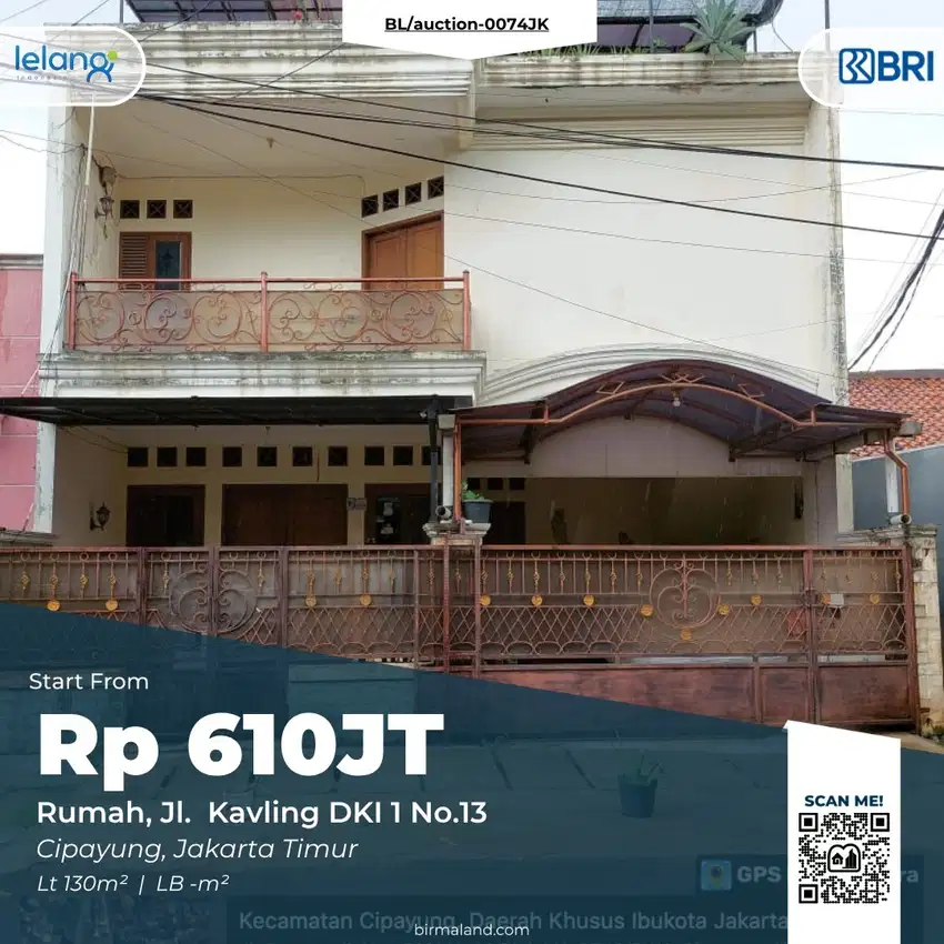 Rumah Dijual, Jl. Kavling, Cipayung, Jakarta Timur, DKI Jakarta