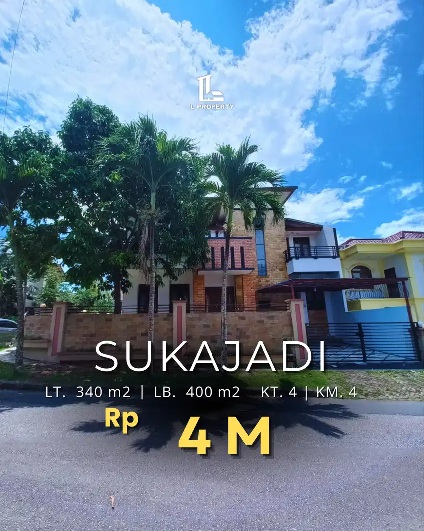 RUMAH HOOK KOMPLEK SUKAJADI ADA KOLAM RENANG!