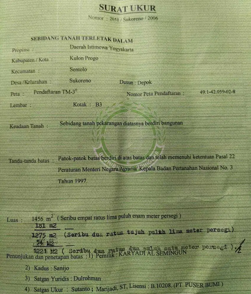 JUAL TANAH DI KAWASAN INDUSTRI SENTOLO KULONPROGO
