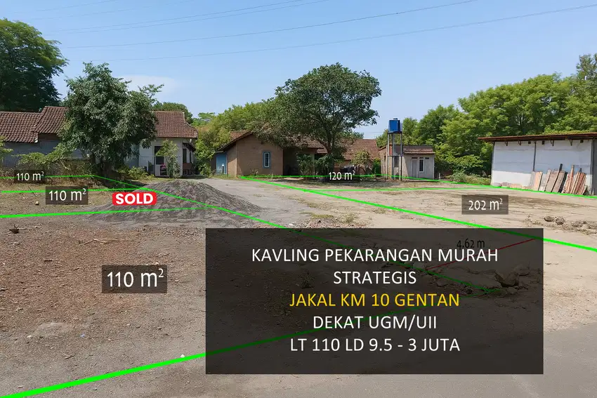 DIjual Tanah Kavling Siap Bangun Jakal km 10 dkt UGM/UII