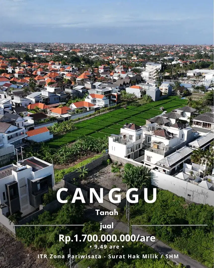 Tanah Dengan Lokasi Premium Di Canggu Berjalan Kaki Ke Pantai