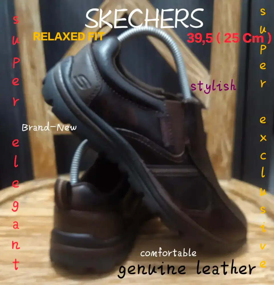 SKECHERS 39,5 Asli KuliT, Elegan, Eksklusif, Nyaman