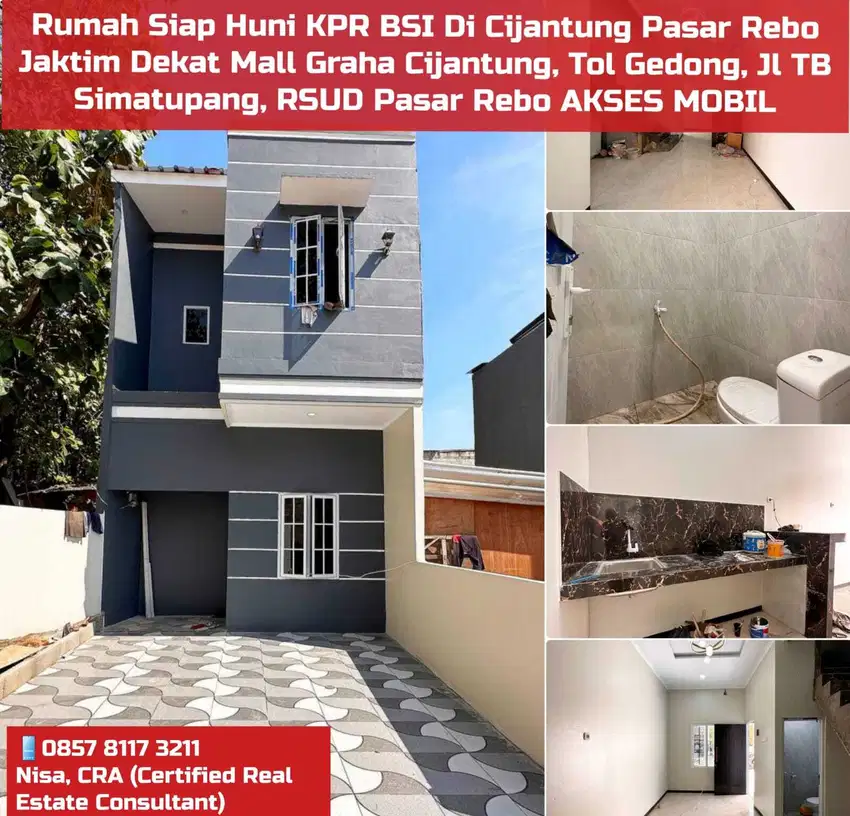 Rumah KPR BSI Siap Huni Dekat Mall Cijantung Jl Tb Simatupang Terminal