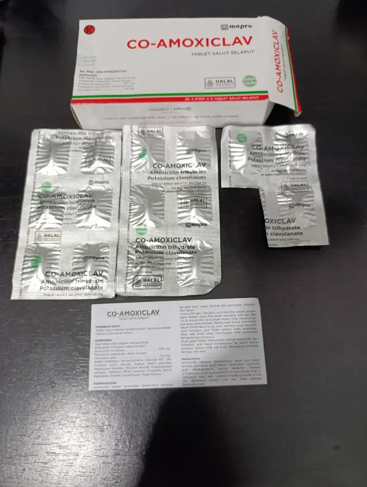 JUAL OBAT ANTIBIOTIK TABLET SALUT SELAPUT CO AMOXICLAV EXP NOV 2027